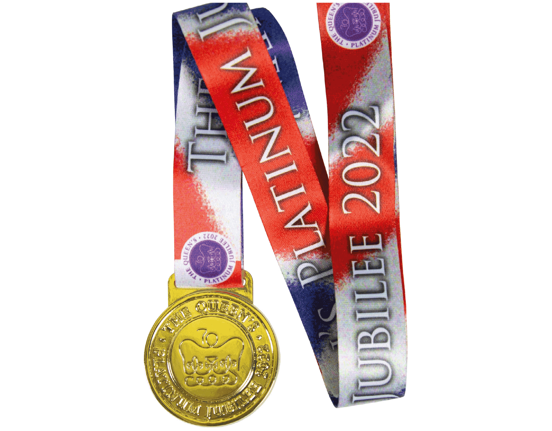 Platinum Jubilee 50mm Shiny Gold Commemorative 'Highgrove' Medal